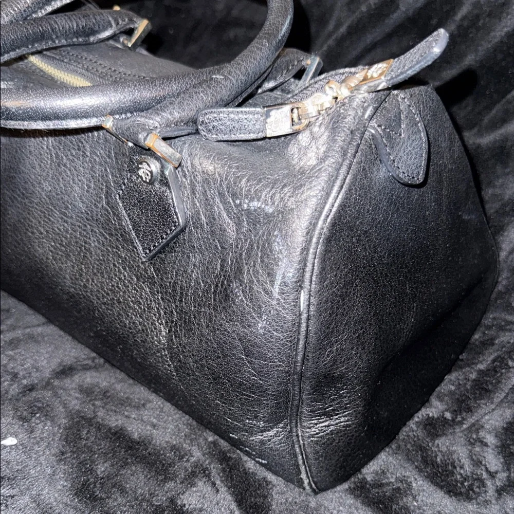 Brooks Brothers Black Pebbled Leather Satchel - Picture 7 of 12